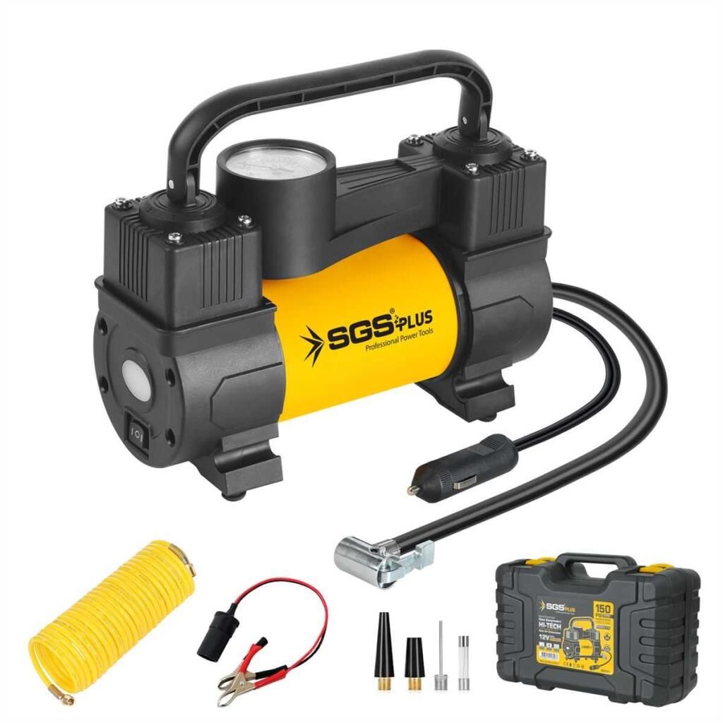 SGS 5391 ARAÇ HAVA KOMPRESÖRÜ 12V 150 PSI (BASINÇ GÖSTERGELİ)