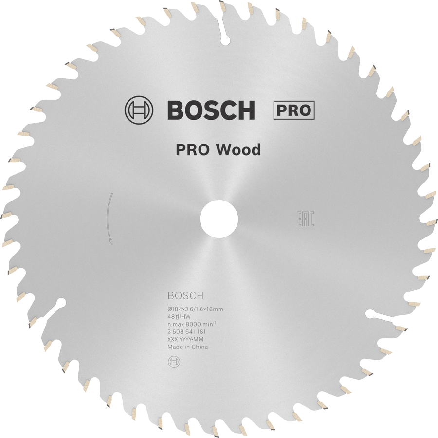 BOSCH Pro Wood 184 mm 48 Diş Ahşap Daire Testere Bıçağı