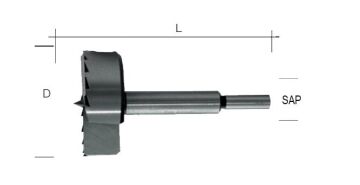 Labor Dişli Forstner Ahşap Freze Matkap Ucu 125 mm