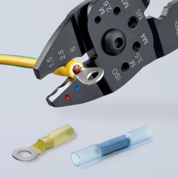 KNIPEX Pabuç Sıkma ve Kablo Sıyırma Pensesi (9721215)