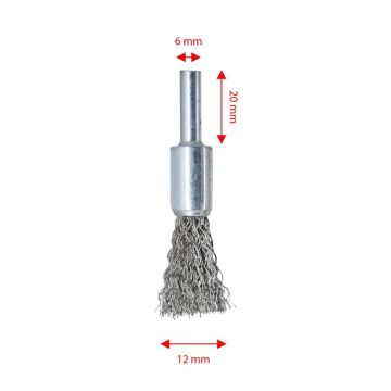 6251 Pimli Kalem (Kovan) Tel Fırça Gri Telli 12 mm