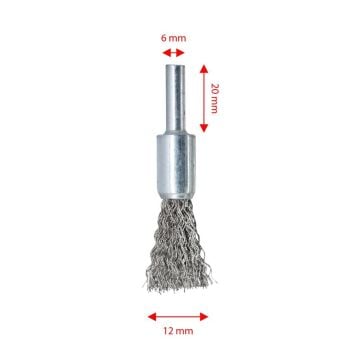 6251 Pimli Kalem (Kovan) Tel Fırça Gri Telli 12 mm