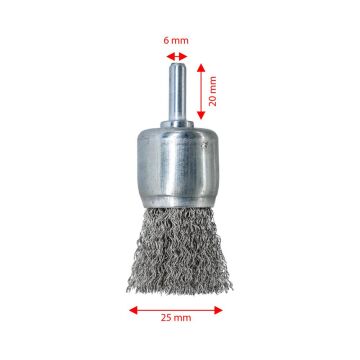 6255 Pimli Kalem (Kovan) Tel Fırça Gri Telli 25 mm