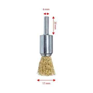 6252 Pimli Kalem (Kovan) Tel Fırça Sarı Telli 17 mm