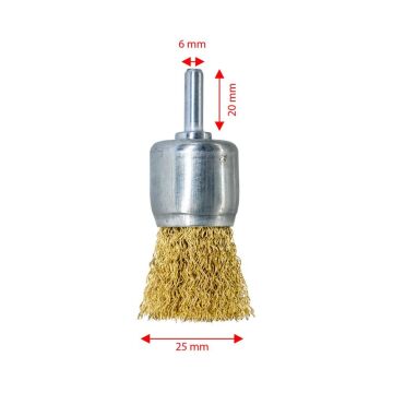6254 Pimli Kalem (Kovan) Tel Fırça Sarı Telli 25 mm