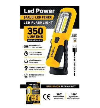 SGS 5054 ŞARJLI LED FENER 350 LÜMEN