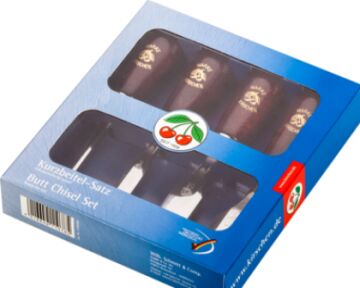 Kirschen Two Cherries Kısa Saplı Düz Iskarpela Seti 4 Parça